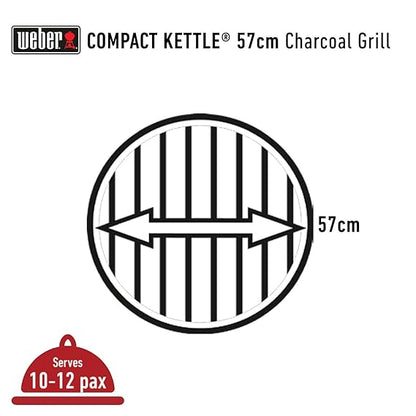 Weber Compact 57cm Charcoal Grill with Thermometer