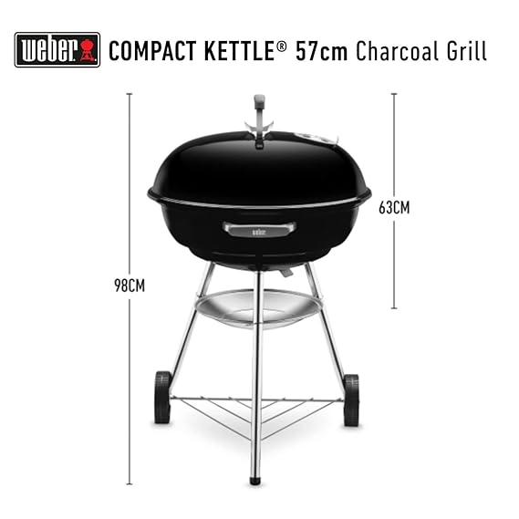 Weber Compact 57cm Charcoal Grill with Thermometer