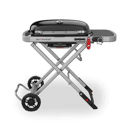 Weber Traveler Portable Gas Grill – Compact, Foldable BBQ